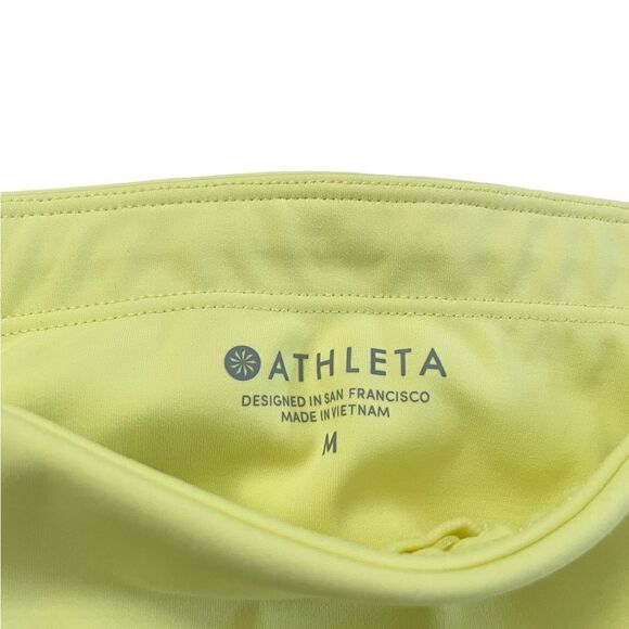 ATHLETA Mesh Contender Capri Neon yellow Size Medium - Picture 4 of 8